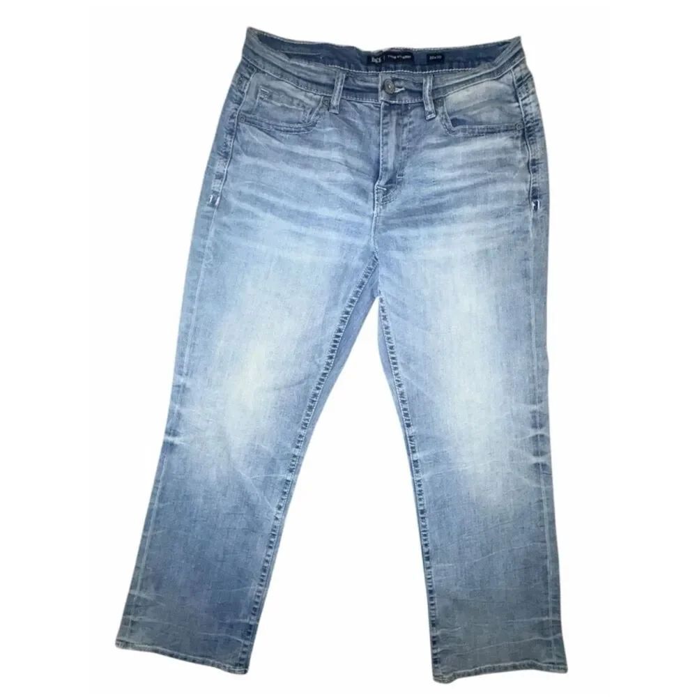 BKE Tyler CoolMax Straight Leg Jeans Men’s 30x30 (Actual 30x28.5) Light Wash EUC